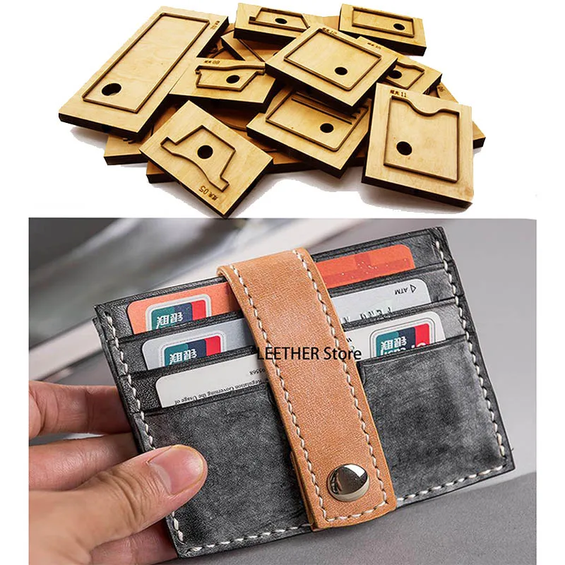 

Japan Steel Blade Wooden Steel Rule Die Cut card holder wallet snap button coin bag Leather Craft Punch Hand Tool 105*85mm