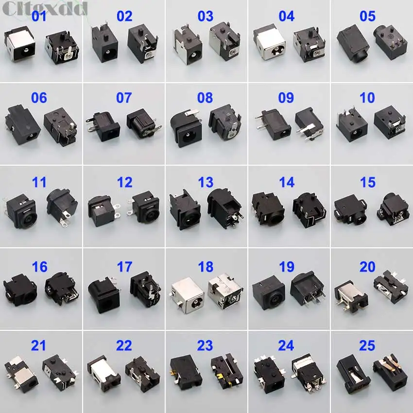 

Cltgxdd 25models 25PCS DC Power Jack Connector for Samsung Asus Nokia Sony Lenovo Laptop Notebook Netbook Charging Port