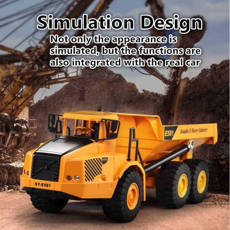 Remote Control Dump Truck RC 1:20 2.4G 30mins 4WD Simulation Remote Control Model Crash Resistance And Drop Resistance Kids Toys