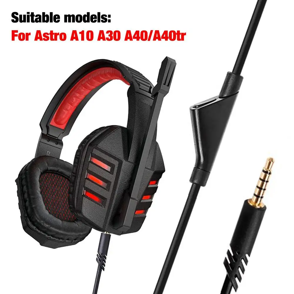 3.5mm Stereo Earphone Headphone Audio Cable Volume Control Game Headset Wire For Astro10 A30 For A40/A40tr Gaming Headsets