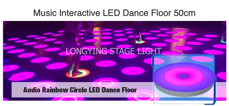 

Color Changing Illuminated Interactive Piano Playing Music Interactive Round LED Dance Floor Sensitive Bar Club Disco Park Deco