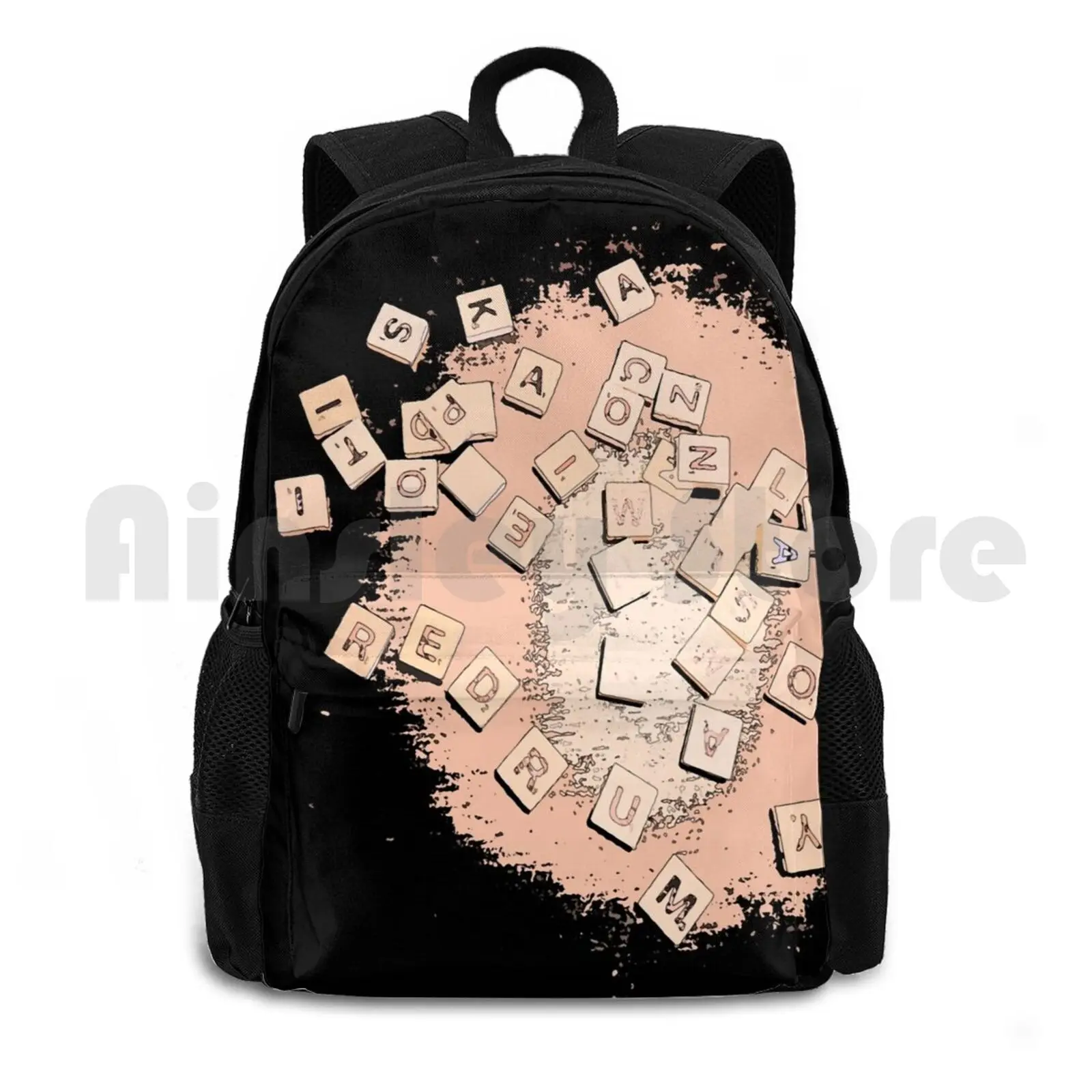 Scrabble Red Rum Outdoor Hiking Backpack Riding Climbing Sports Bag Red Rum Word Play Words Murder Scrabble Board Games Games