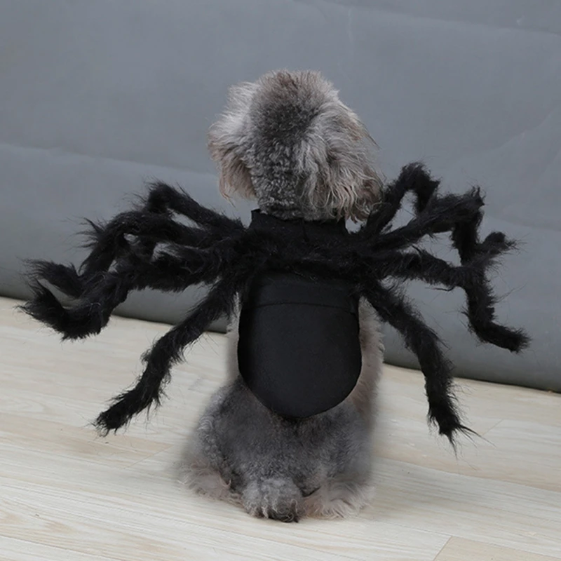 Halloween Spider Costume for Dog Cat Halloween Pet Costume Party Supply Spider Cosplay Costumes for Small Medium Dogs and Cats