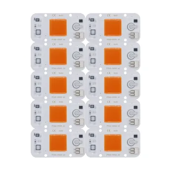 10pcs LED COB Phytolamp Chip 50W AC220V No need driver plant lamp full spectrum growing tent box indoor aquatic plant lighting