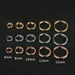 Glossy Metal Minimal Hoop Earrings Rose Gold Color Cartilage Earrings Piercing Trendy Small Tiny Huggies for Women Female Hoops