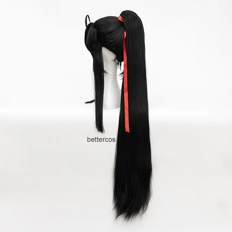 Perruque de Cosplay Wei Wuxian de l'Anime Mo Dao Zu Shi, Le Grand Maître de la Culture Démoniaque, Perruques de Cheveux à Degré de Chaleur + Bonnet