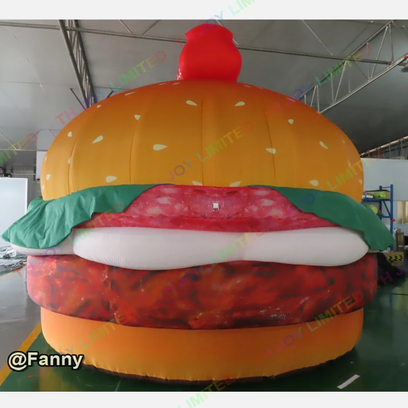 3m/4m/5m Promotional oxford custom made giant inflatable hamburger model with logo printed for sale