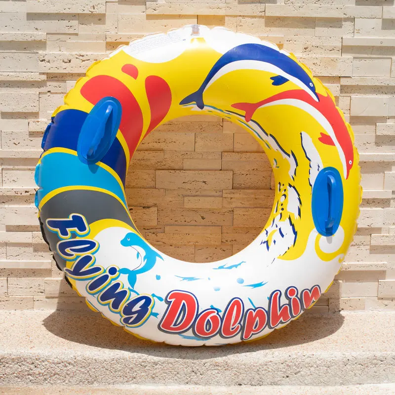 الكبار طوافة بلاستيكية للسباحة سرير عائم نفخ المطاط الدائري طوافة بلاستيكية للسباحة شاطئ السباحة كرة طافية 90/100 مع مقبض