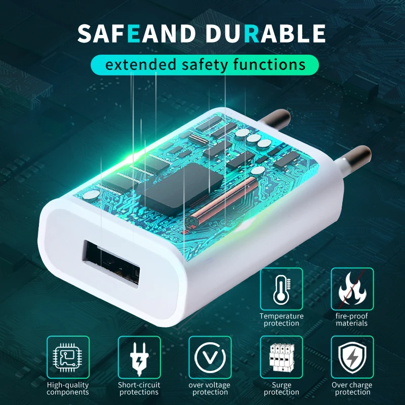 20pcs eu stecker 5v 1a usb wand handy ladegerät tragbarer lade block reise netzteile für iphone samsung xiaomi huawei – Detail 5