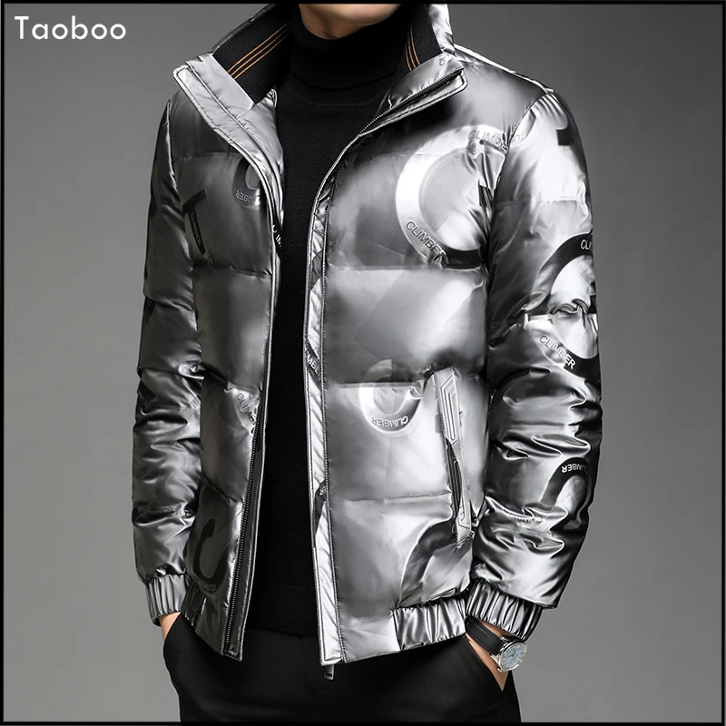 Taoboo Harajuku Colorful Bubble Down Jacket Men\'s Winter Jacket 2021 Male\'s Streetwear Hip Hop Parka Black Clothes Puffer Coats