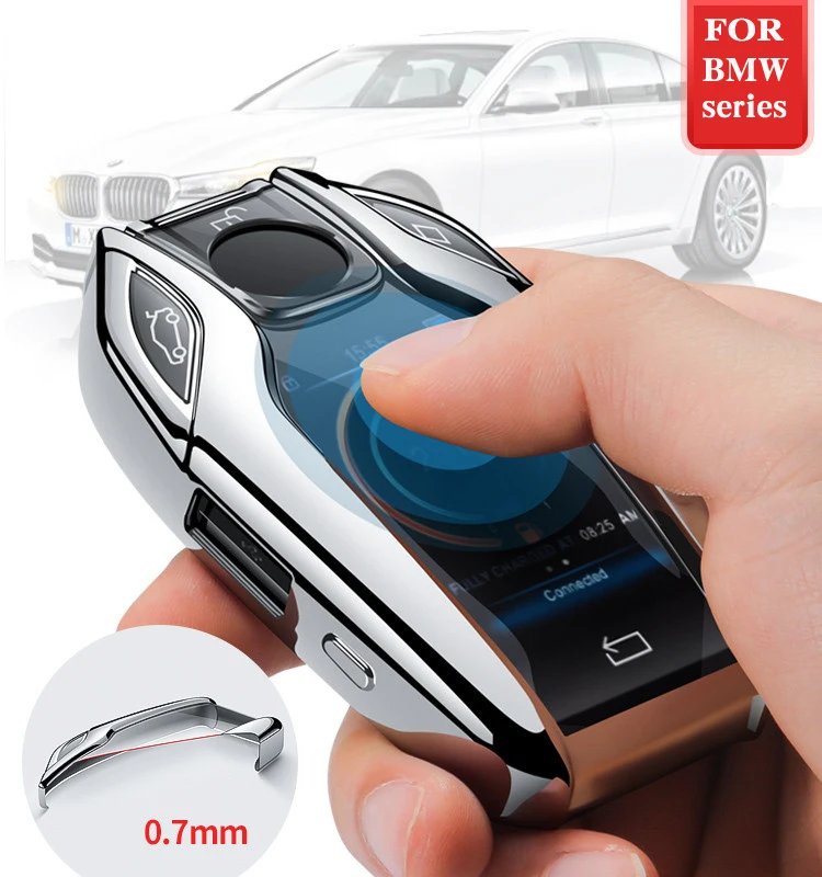 Hight quality TPU key case cover Key case protective shell holder for BMW 7 Series 740 6 Series GT 5 Series 530i X3 Display Key
