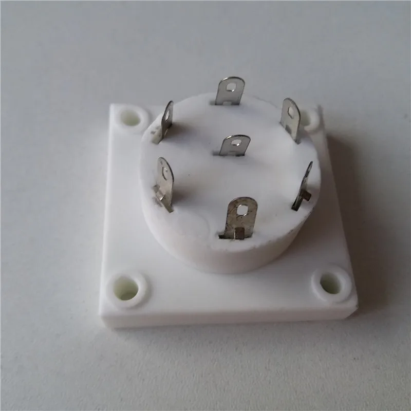 2Pcs Keramik Rohr Buchse 7 Pin Rohr Buchse TUS-P7 Silber Fuß Für E2D C3B C3D Ec Ed E2B Rohr verstärker