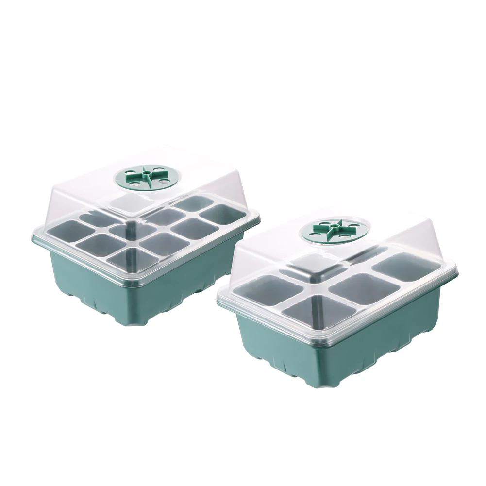 6/12 Cells Breathable Germination Box Garden  Greenhouse Nursery Planter Vegetables Flower Succulents Growing Cultivation Pot