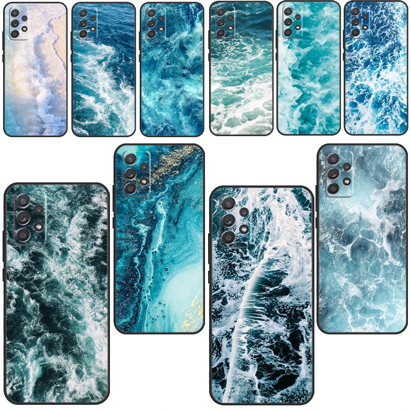 Blue Sea Ocean Waves For Samsung Galaxy A21S A31 A41 A51 A71 A20 e A30 A50 A70 A12 A42 A32 A52 A72 Phone Case