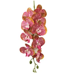 One Latex Butterfly Orchid Flowers 9 Heads Real Touch Good Quality Artificial Phalaenopsis Orchid