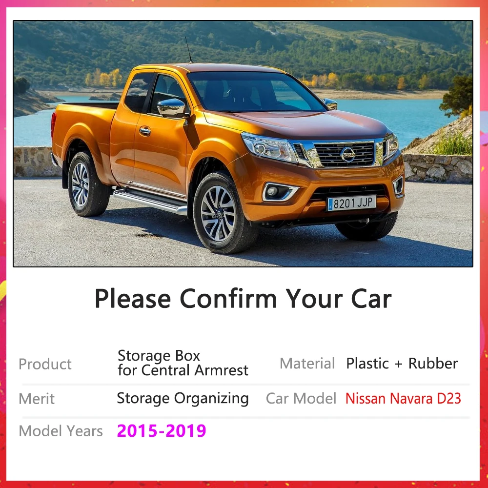 Car Storage Box Organizer Tyding Stowing Central Holder for Nissan Navara NP300 D23 2015 2016 2017 2018 2019 Interior Car Goods