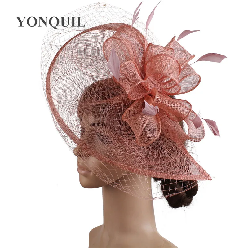 

Net Loops Fascinator Veils Hat hairbands Fashion Women Black Fancy Party Cocktail Mesh Hairclips Accessories Wedding Hat SYF305