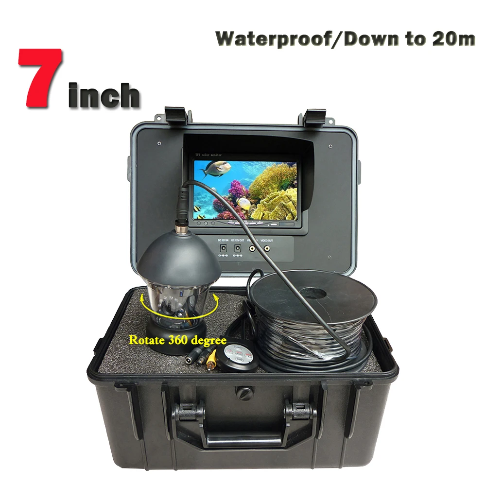 

New 720P 7 Inches Display Underwater Camera IP68 Waterproof 20M Fish Finder Fishing Camera Kit