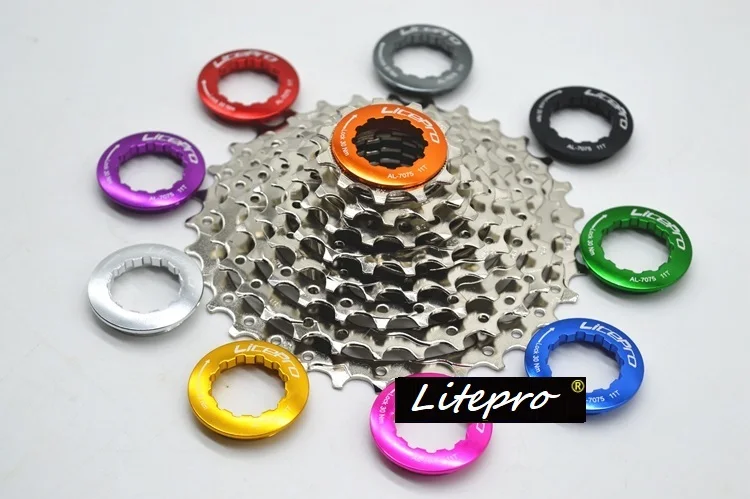 Litepro Bike 11T Cassette Freewheel Lock Cover CNC Aluminum Alloy Rear Flywheel 11T Chainring Locking Cover Bicycle Accessories