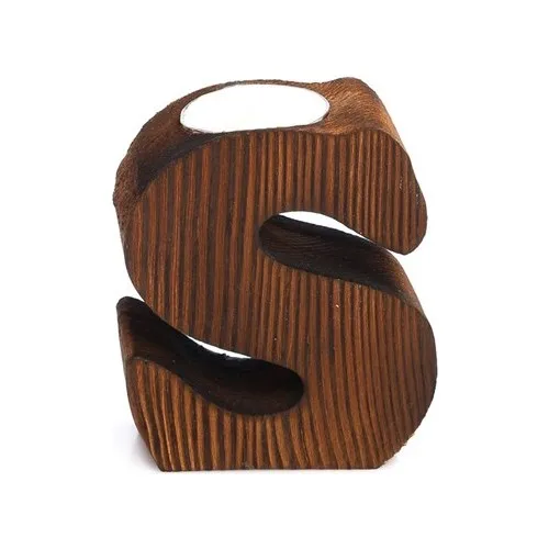 Pony Bed Wood Decorative Letter S Candle holder