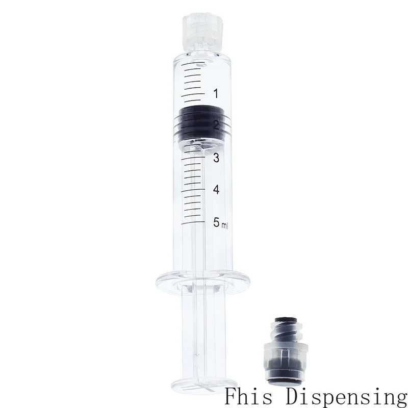 5ml Luer Lock Syringe (Gray Piston) with 25G Needle Reusable Pack of 2