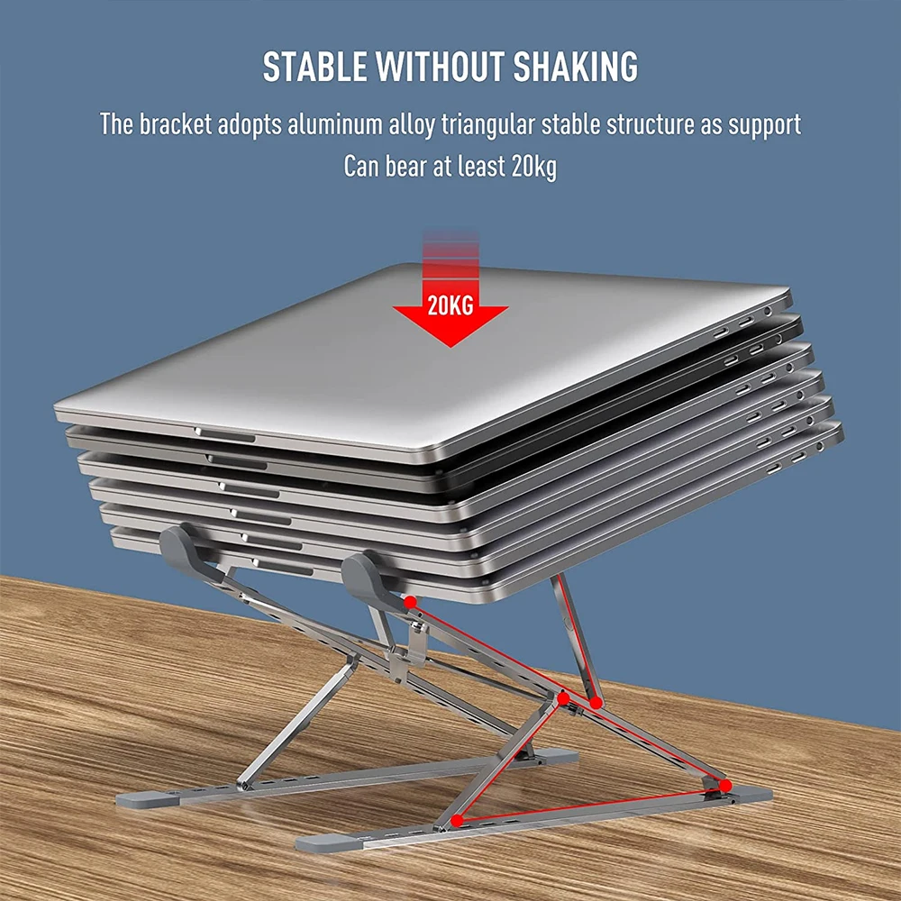 Adjustable Laptop Stand Aluminum for Macbook Tablet Notebook Stand Table Cooling Pad Foldable Laptop Holder