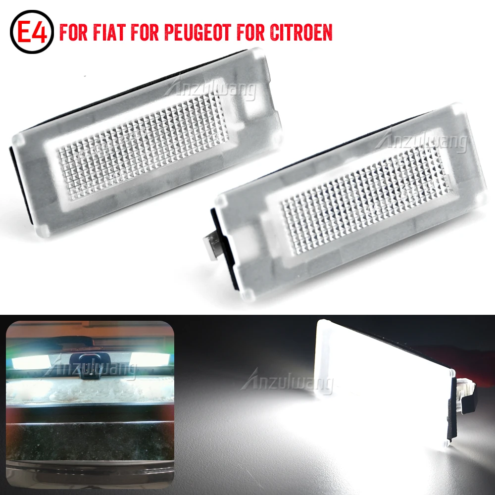 2X For Fiat Ducato Bus Box Peugeot Boxer Bus Box Citroen Jumper Bus Box Lancia Ypsilon LED License Plate Light Number Plate Lamp