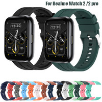 22MM Silicone WatchBand Strap For Realme Watch 2 2 pro Smart Wristband Bracelet For Realme Watch S / Ticwatch Pro 3 WirstStrap