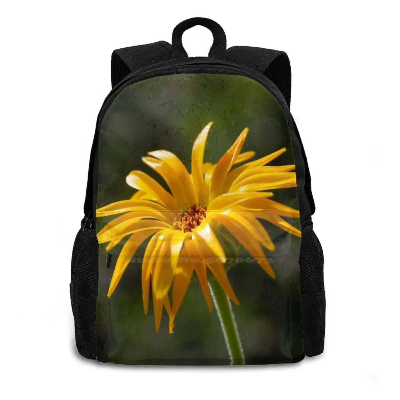 Soaking Up The Sun Hot Sale Schoolbag Backpack Fashion Bags Kasiadesign Flora Flower Edible Marigold Calendula Officinalis