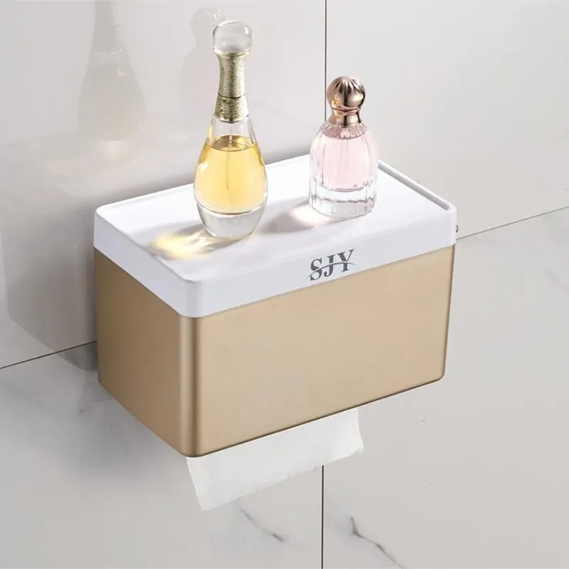 Nail Free Paper holder ABS bathroom phone holder water proof paper case box bathroom accessories