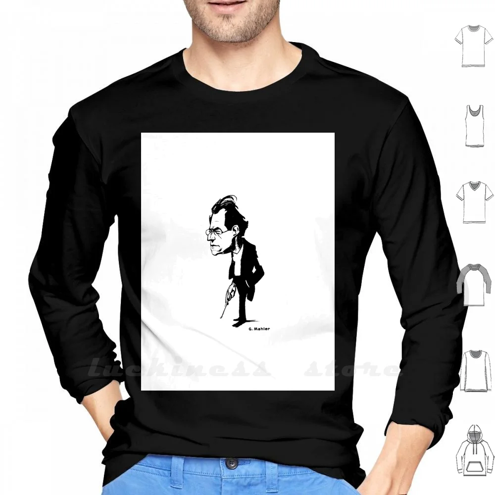 Mahler Conductor Long Sleeve Men Teenage Baseball Shirt Mahler Gustav Conductor Composer Music Classical Symphony Titan