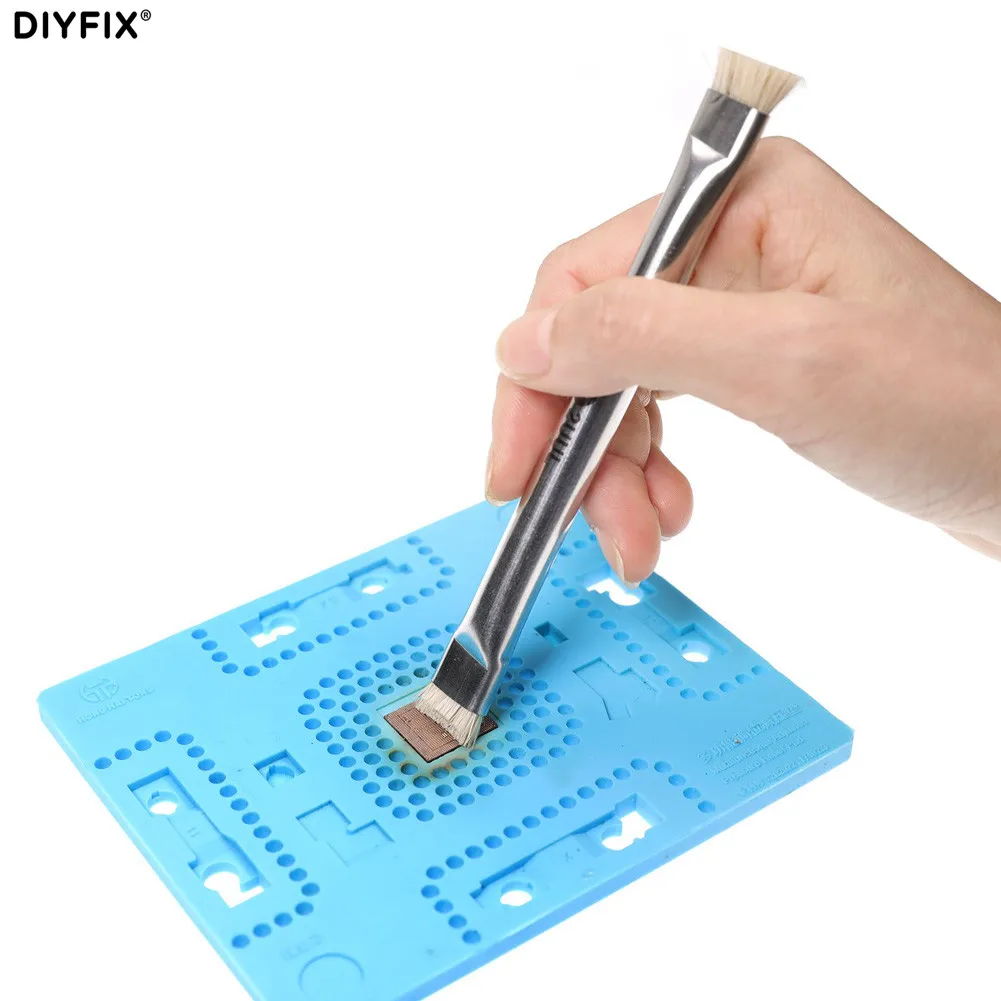 2UUL Double-End Anti-Static แปรงสำหรับเมนบอร์ด PCB ซ่อมโทรศัพท์มือถือชุดเครื่องมือ Anti-Static ทำความสะอาดแปรง
