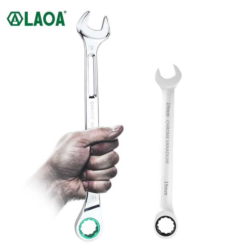 LAOA 72T Ratchet Combination Wrench CR-V Two-end Torque Gear Socket Wrench Professional  Car Repair  Hand Tools