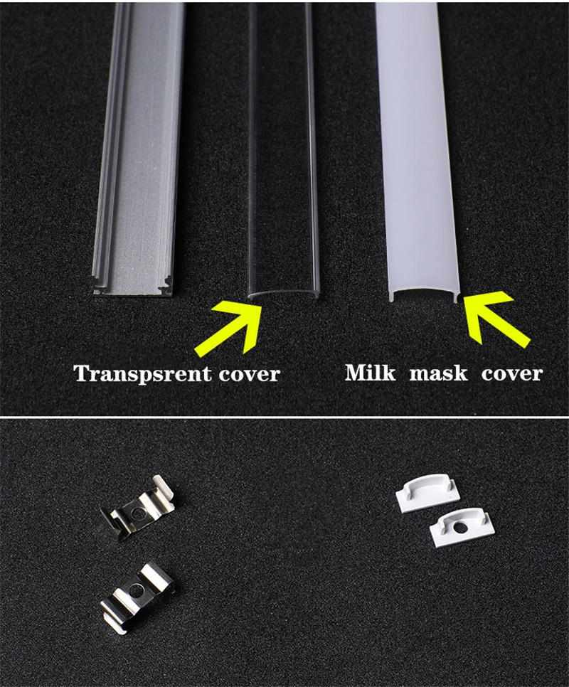 1-30 PCS LED Rigid Strip DC12V 50CM 20 inch SMD5730 36LEDs U/V-Shaped Flat LED Aluminum Channel Rigid Strip for Indoor Lighting