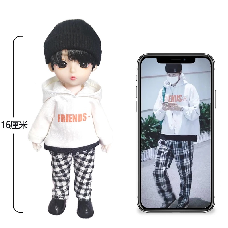 Street Dance of China Wang Yibo Hoodie Star 16cm Figure Doll Toy The Untamed Handwork Sa PX