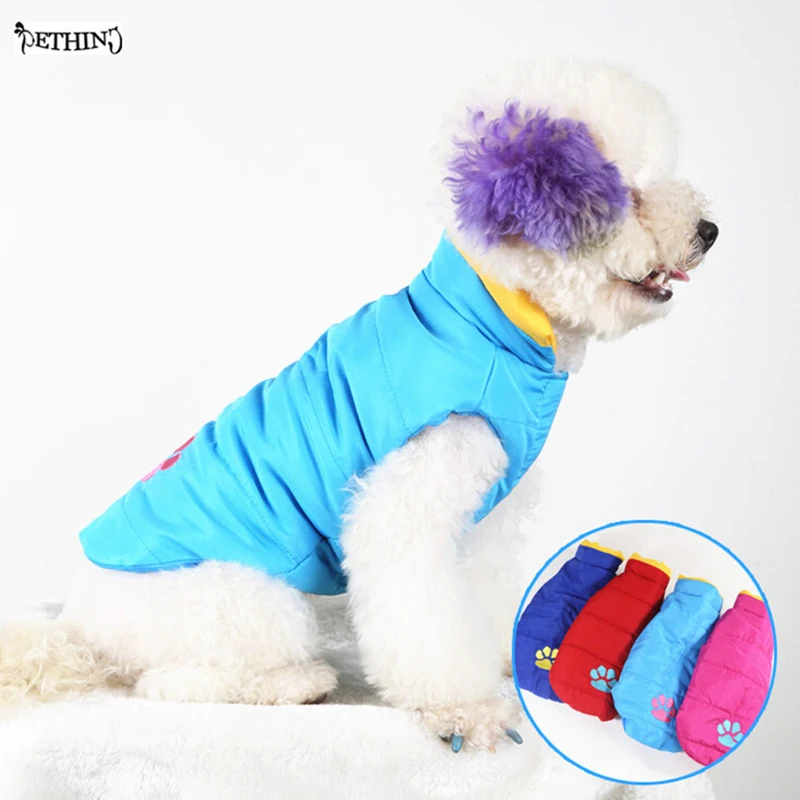 Pet Clothes Dog Sport Cotton Vest Dog Vest Solid Color Autumn And Winter Pet Clothing Pet Dog Warm Coat Wholesale XS-2XL