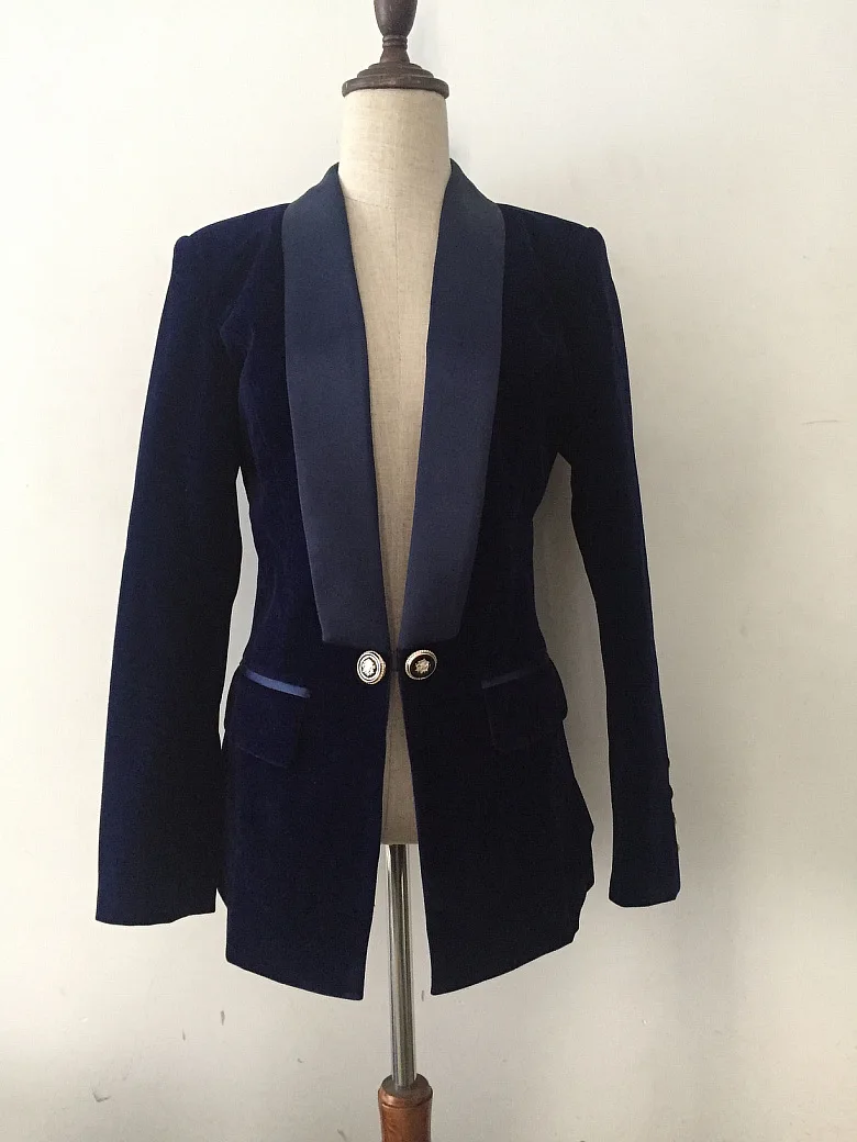 Women Autumn Winter Blazers and Jackets Fashion Shawl Lapel Slim Velvet Suit Jacket Coat Blazer Feminino