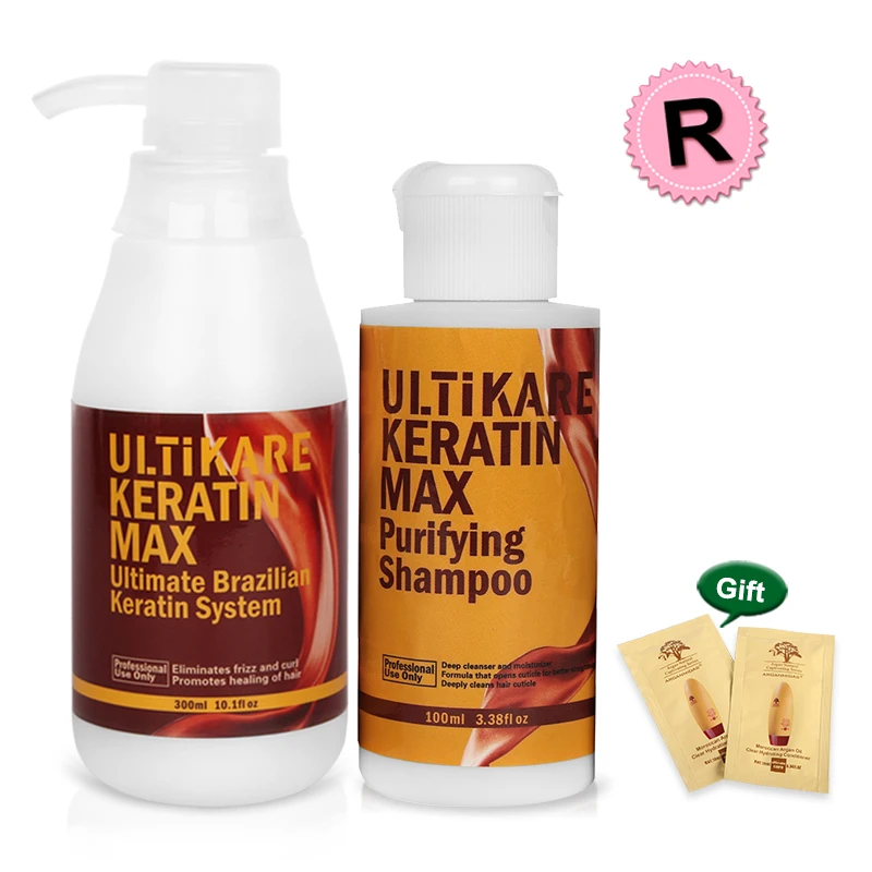 300ml 12% Formalin Keratin Treatment Hair Care Make Hair Straightening Smoothing Shinning+100ml Purifying Shampoo