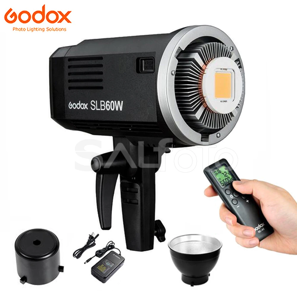 Godox SLB60W CRI 93+ 8700mAh Li-ion Battery LED Video Light White 5600K SLB60 60W Bowens Mount Outdoor Continuous Lighting