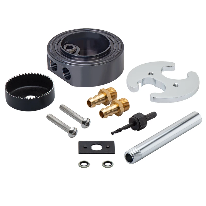 universal Single Hole Fuel Tank Sump kit For Diesel Truck AirDog FASS with Integrated Return & Hole Saw Includes 1/2