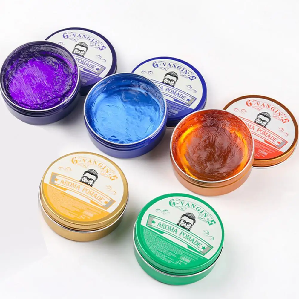 150g Water Soluble Hair Styling Wax Colorful Pomade Men Hair Strong Style Restoring Wax Hairdressing Styling Tool