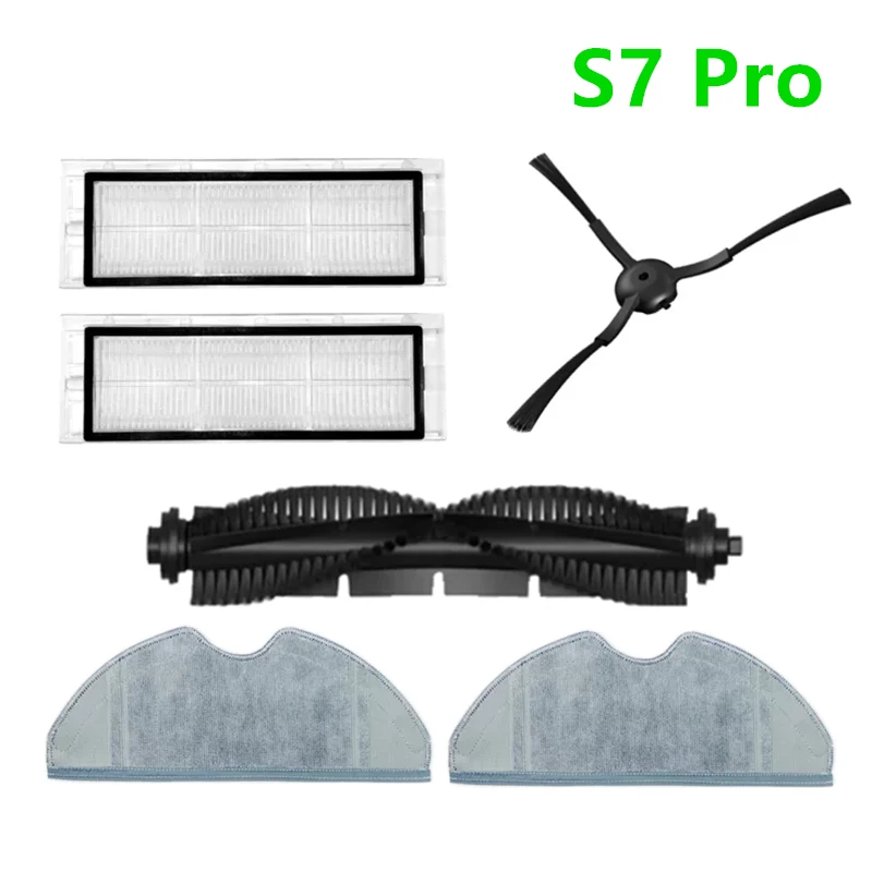 Main Brush Roll Brush Side Brush HEPA Filter Mop Cloth Rag for Qihoo 360 S7 Pro Robotic Vacuum Cleaner Spare Parts Accessories