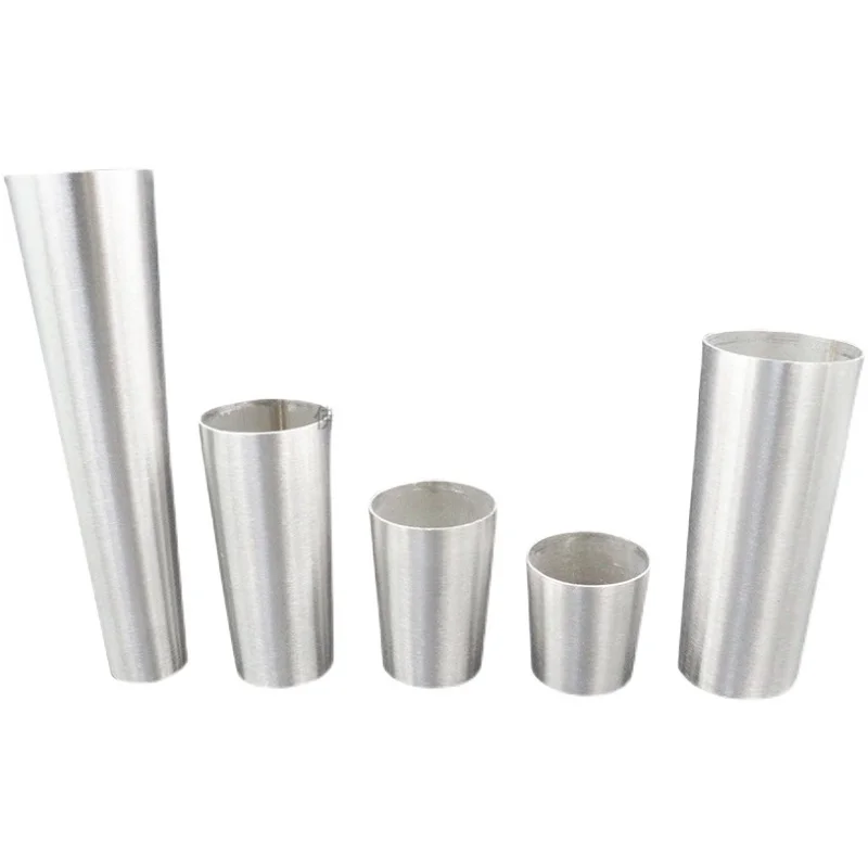 4pcs Brushed Stainless Steel Table Cabinet Sofa Chair Leg Cover Furniture Wood Leg Protector Foot Cup Silver Metal Tube Ferrules