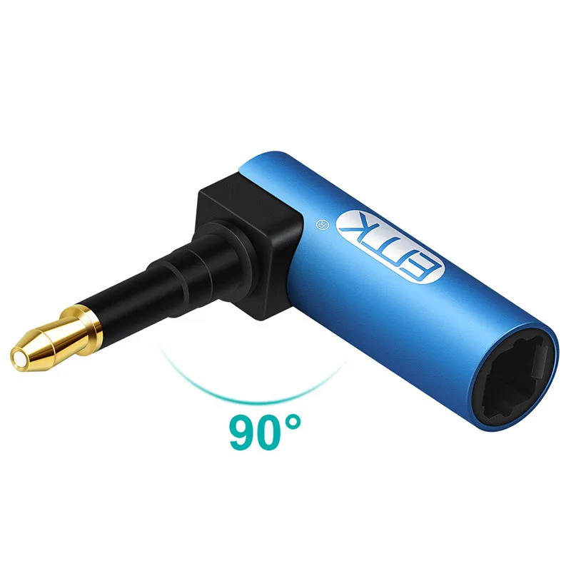 Toslink – adaptateur Toslink vers Mini M/F, câble Audio optique SPDIF à Angle droit de 3.5mm, 90 degrés, pour Mac book, TV Box
