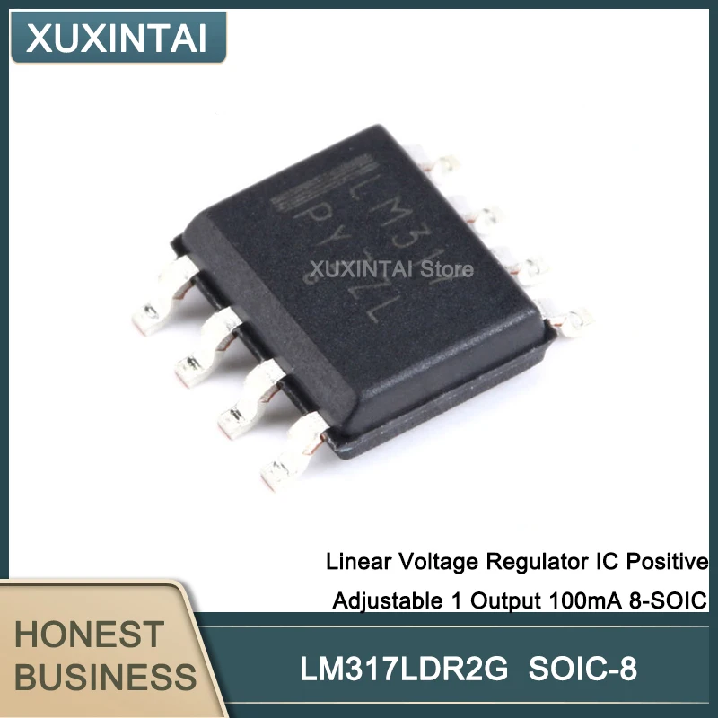

100Pcs/Lot LM317LDR2G LM317 Linear Voltage Regulator IC Positive Adjustable 1 Output 100mA 8-SOIC