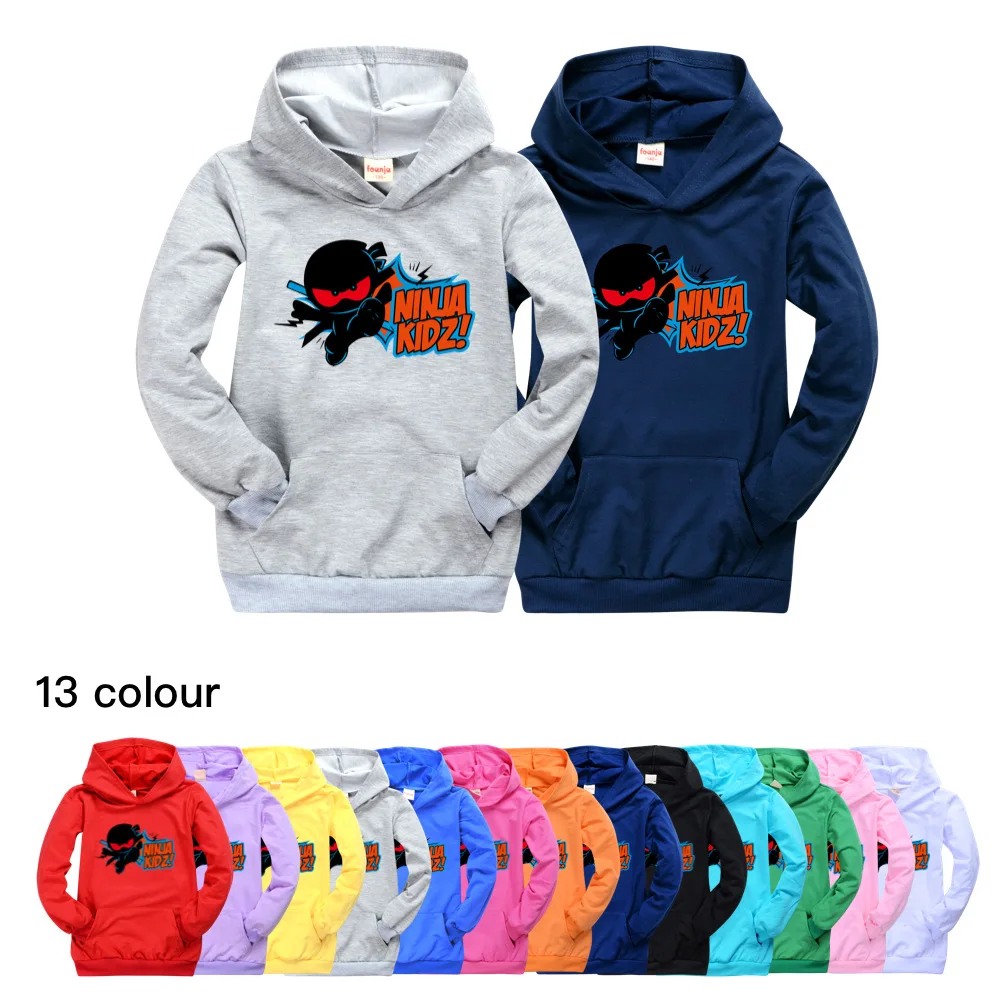 

Casual Pocket Sweater for Boys Girls Hoodie Baby Boys Clothes Kids Sweatshirt NINJA KIDZ Toddler Child Clothes Fall Hooded