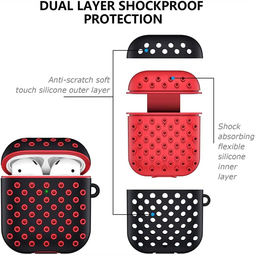 غطاء سيليكون ل Airpods برو 2 1 حالة الهواء القرون سماعة حامي ل Airpod2 acessames غطاء مع المفاتيح الهواء القرون برو حافظة