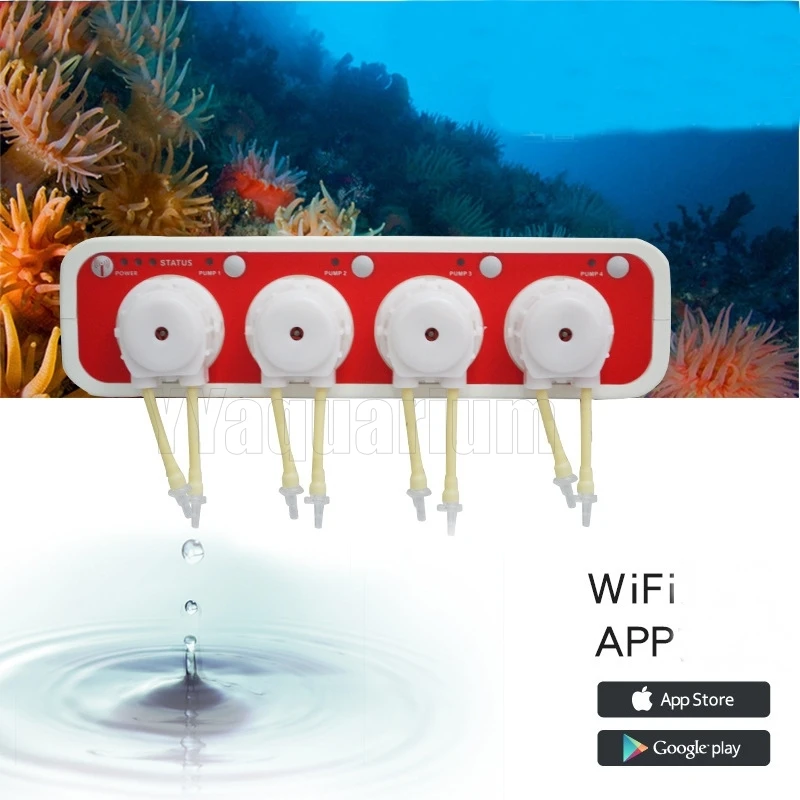 Jebao-Smart Dosing Pump for Reef Coral, Peristaltic Metering Machine, Lab Doser, Aquarium, Android, IOS, 3.4, 2.4, 3.1, 4.4