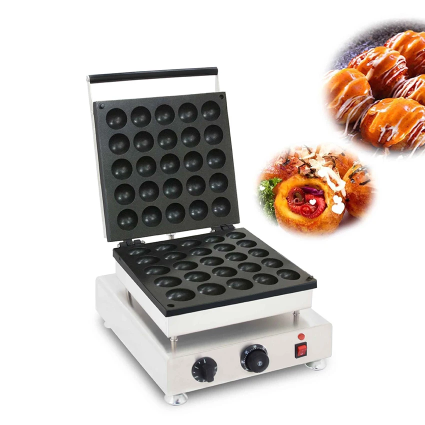 25-hole Octopus Ball Maker Household Electric Takoyaki Maker Cake Pop Machine Chibi Maruko Grill Pan Professional Cooking Tools