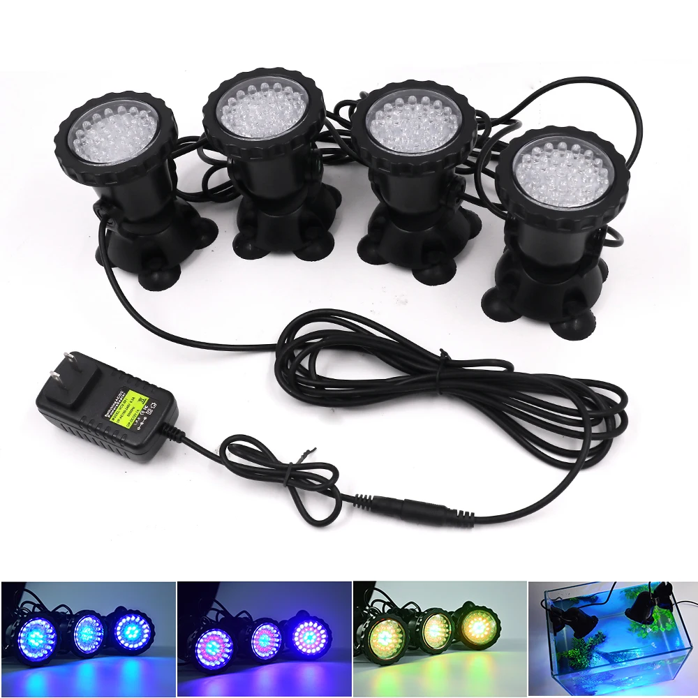 RGB LED Underwater Lights para Piscina, Paisagem Spot Light, Waterproof Aquarium Lamp, Fountain Pond e Jardim